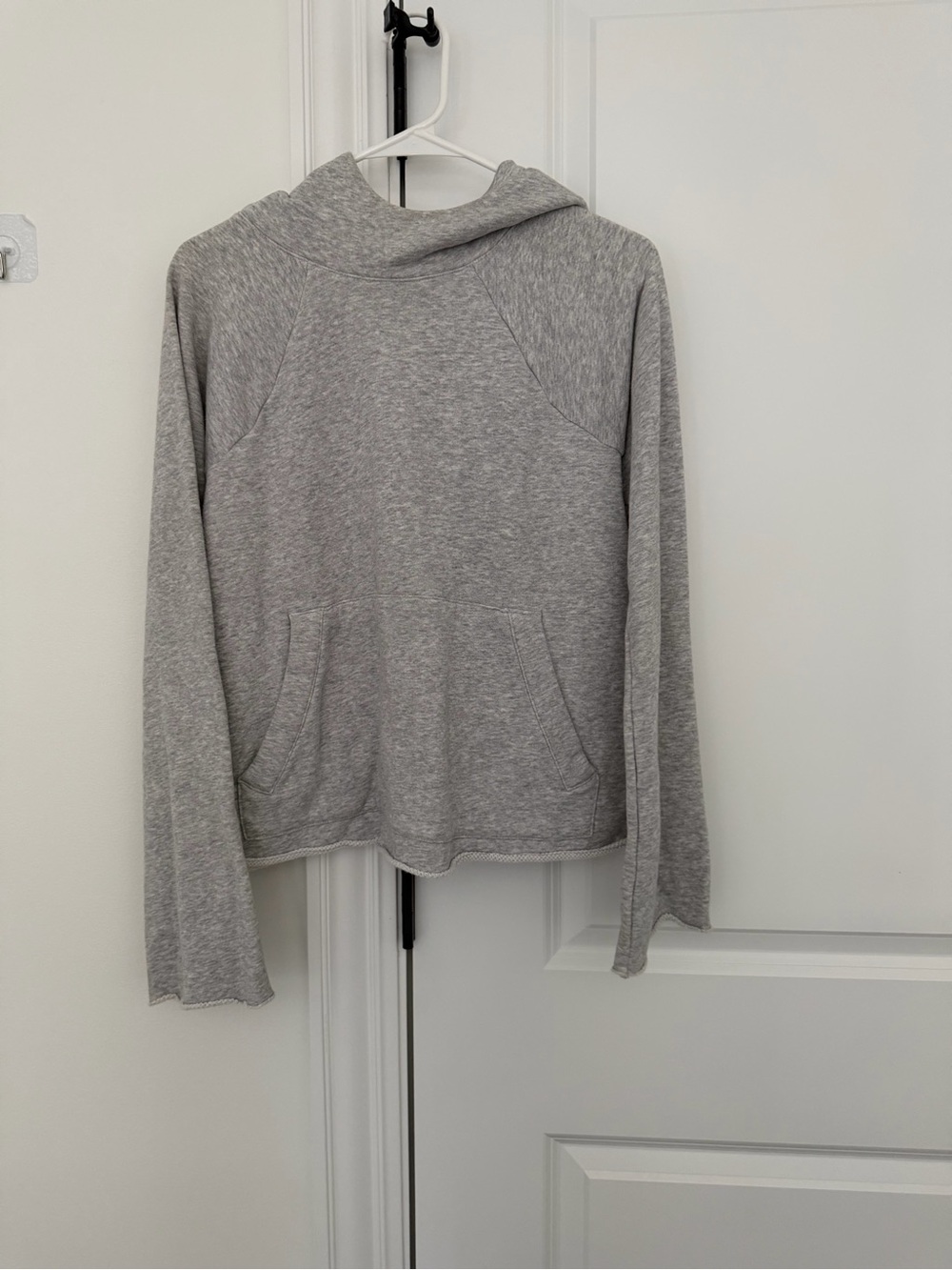 Light Gray Crewneck Hoodie Sweater for women